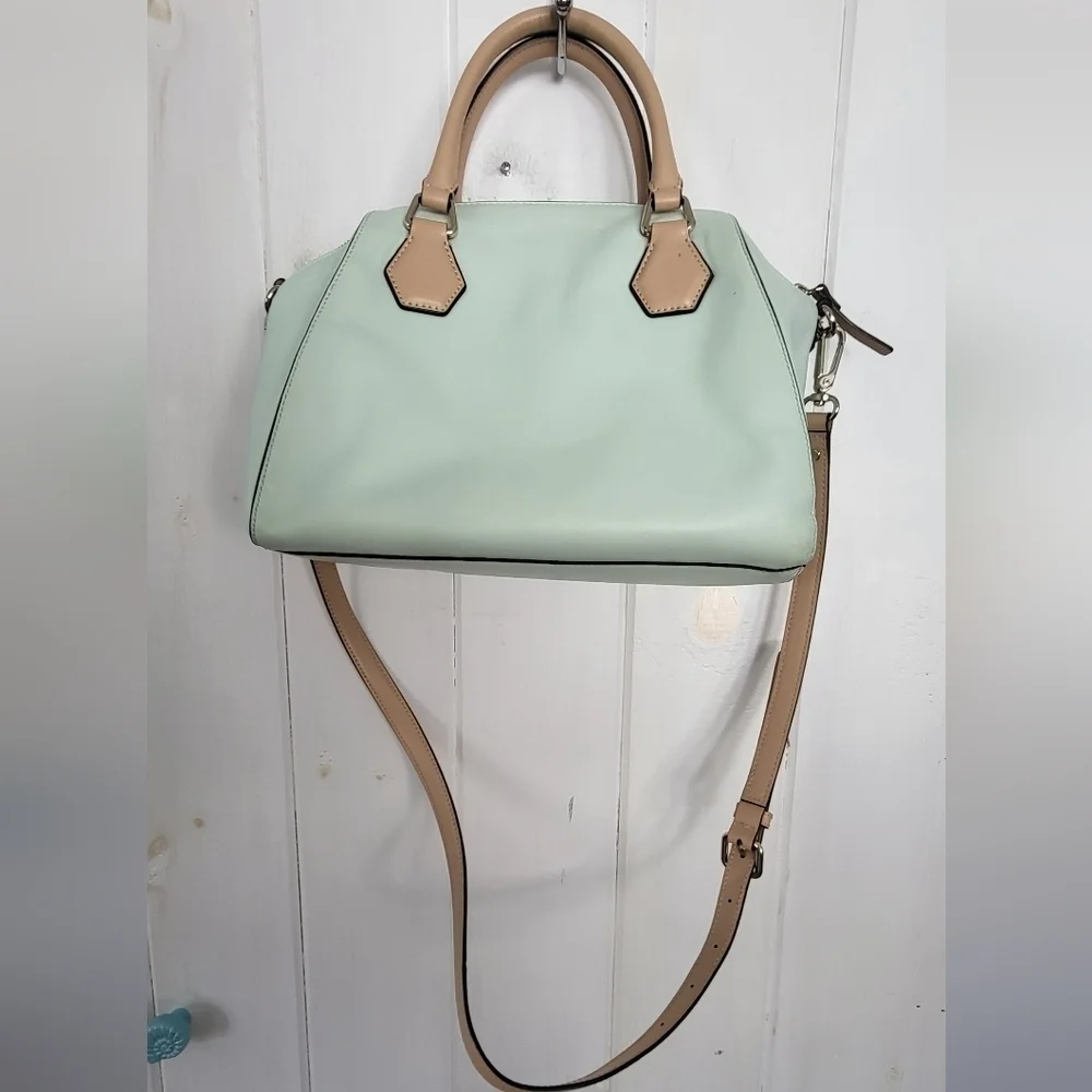 Kate Spade Mint & Taupe Pippa Crossbody Top Handle Bag